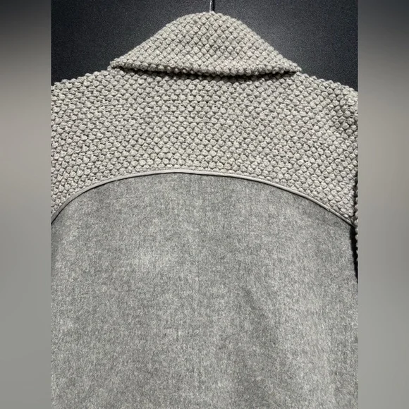 Vince Gray Boucle Blocked Wool Coat Jacket - Picture 5 of 6